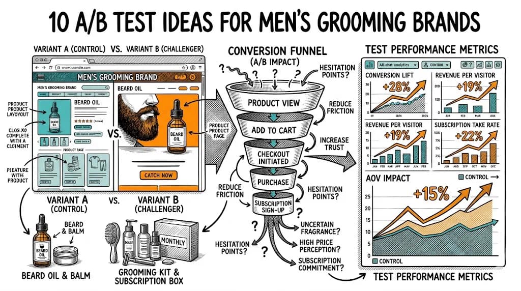 10 A/B Test Ideas for Men's Grooming Brands featured image