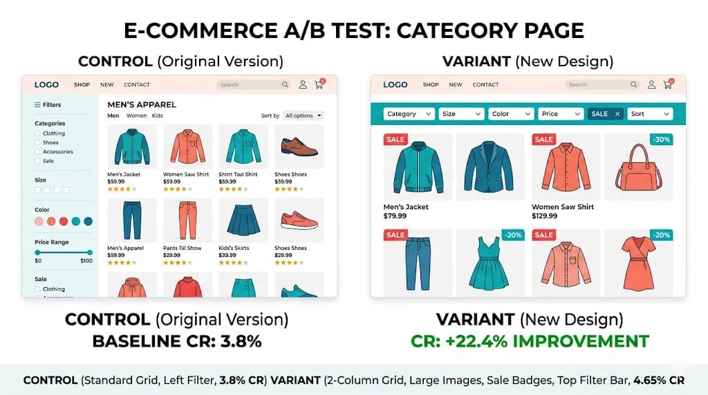 10 A/B Test Ideas for Fashion Category Pages featured image