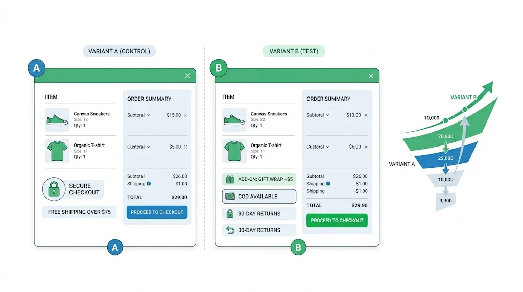A/B Testing Cart Pages: Reduce Abandonment featured image
