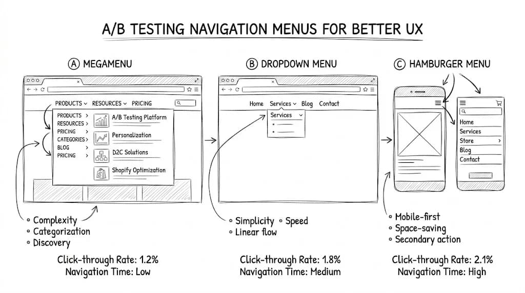 A/B Testing Navigation Menus for Better UX featured image