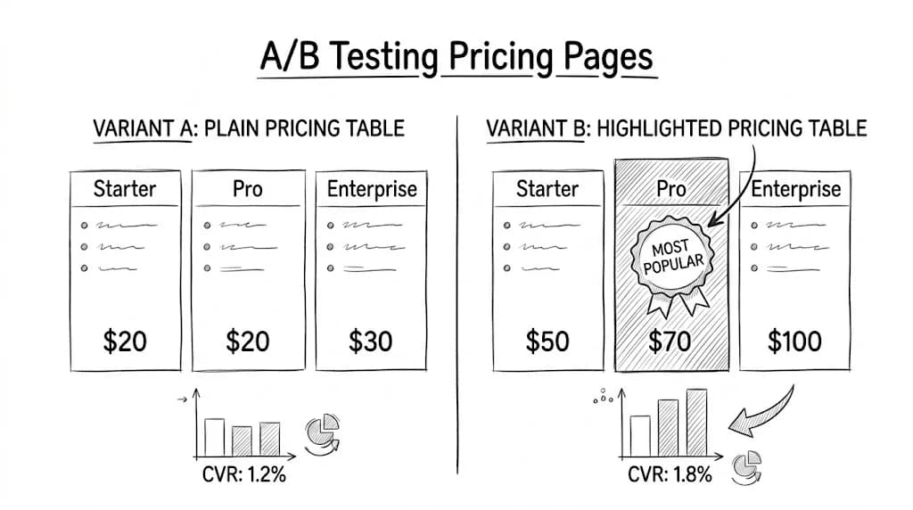 A/B Testing Pricing Pages: SaaS & Ecommerce featured image