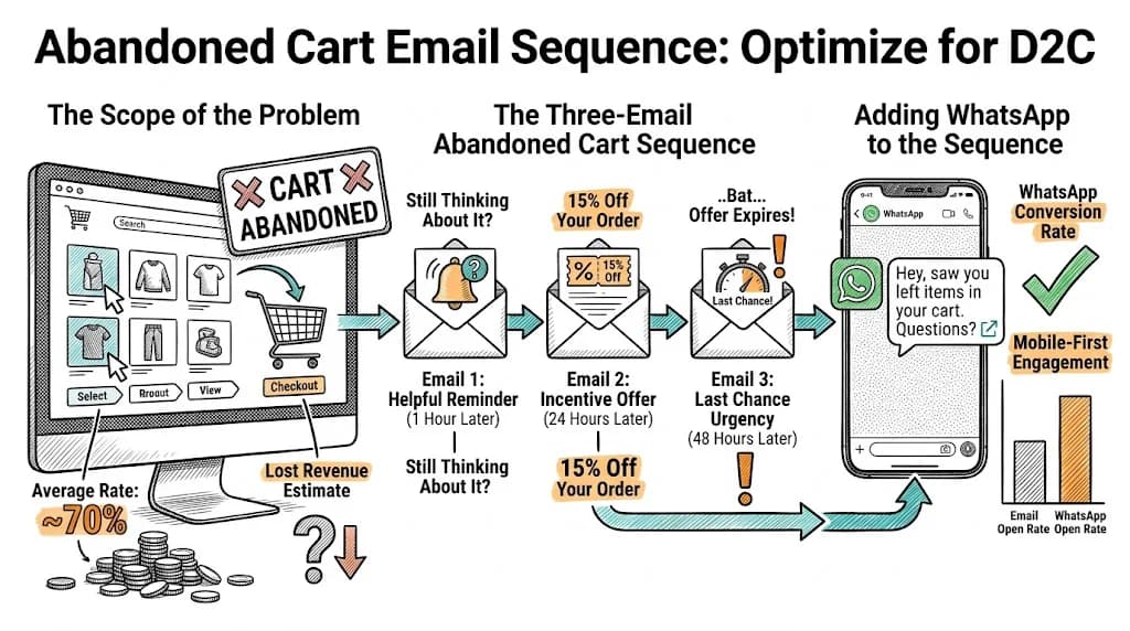 Abandoned Cart Email Sequence: Optimize for D2C featured image