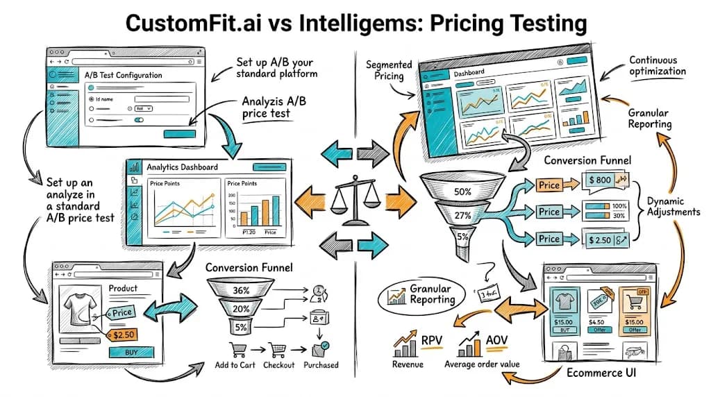 CustomFit.ai vs Intelligems: Pricing Testing Compared featured image