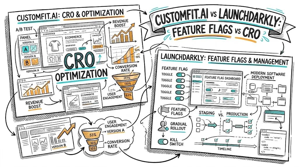 CustomFit.ai vs LaunchDarkly: Feature Flags vs CRO featured image