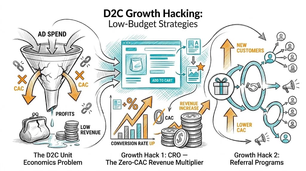 D2C Growth Hacking: Low-Budget Strategies featured image