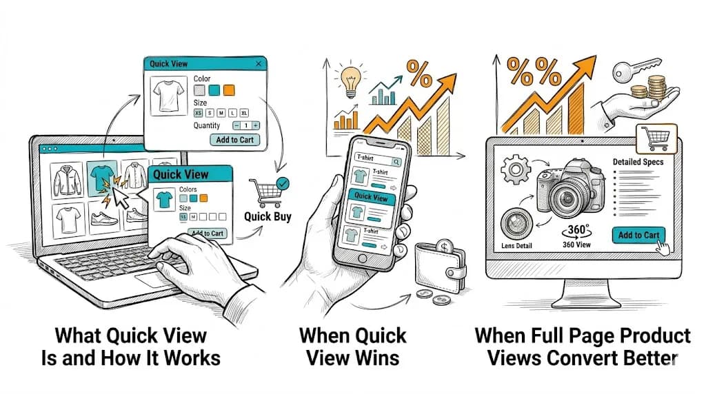 Ecommerce Quick View vs Full Page: What Converts Better? featured image