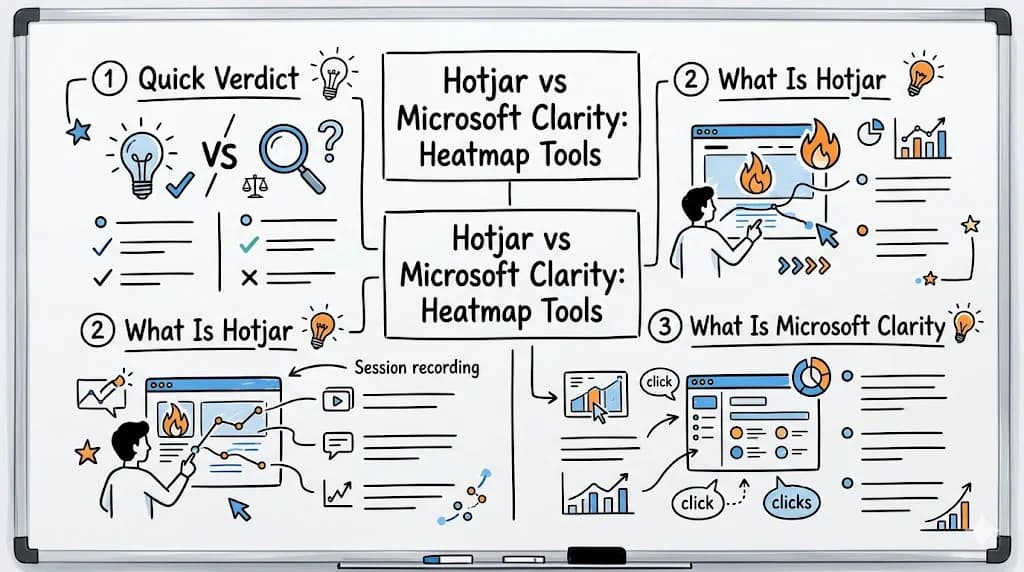 Hotjar vs Microsoft Clarity: Heatmap Tools featured image