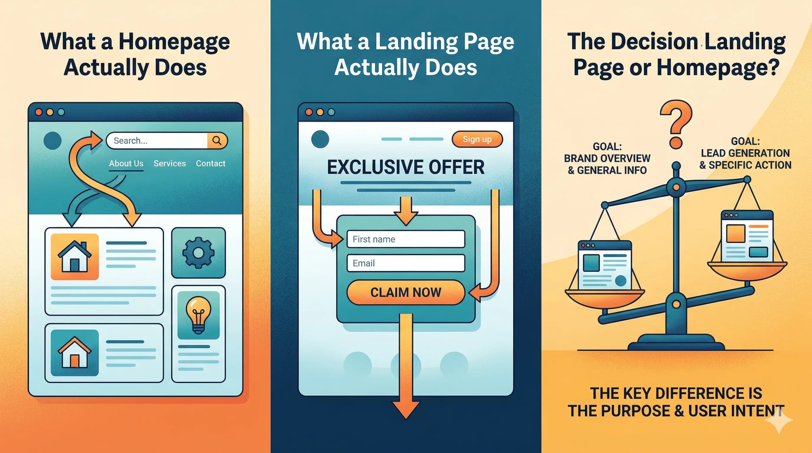 Landing Page vs Homepage: When to Use Which featured image
