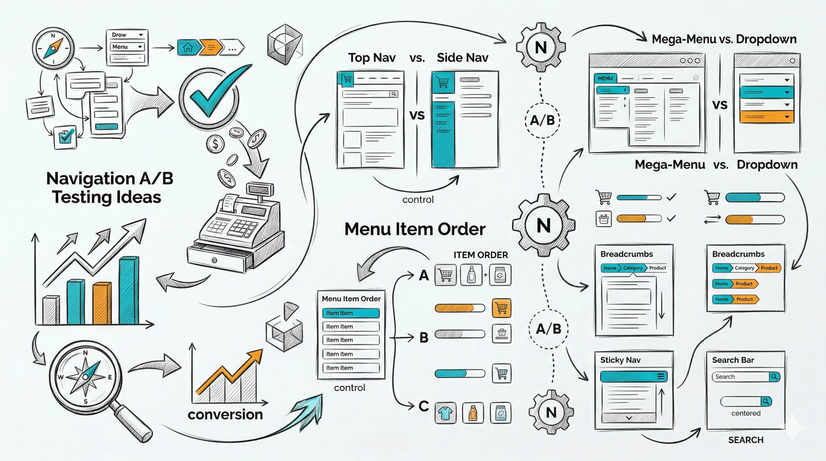 Navigation A/B Testing Ideas: 15 Tests to Run featured image