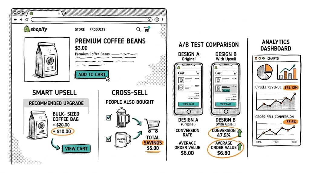 Shopify Upsell & Cross-Sell Strategies featured image