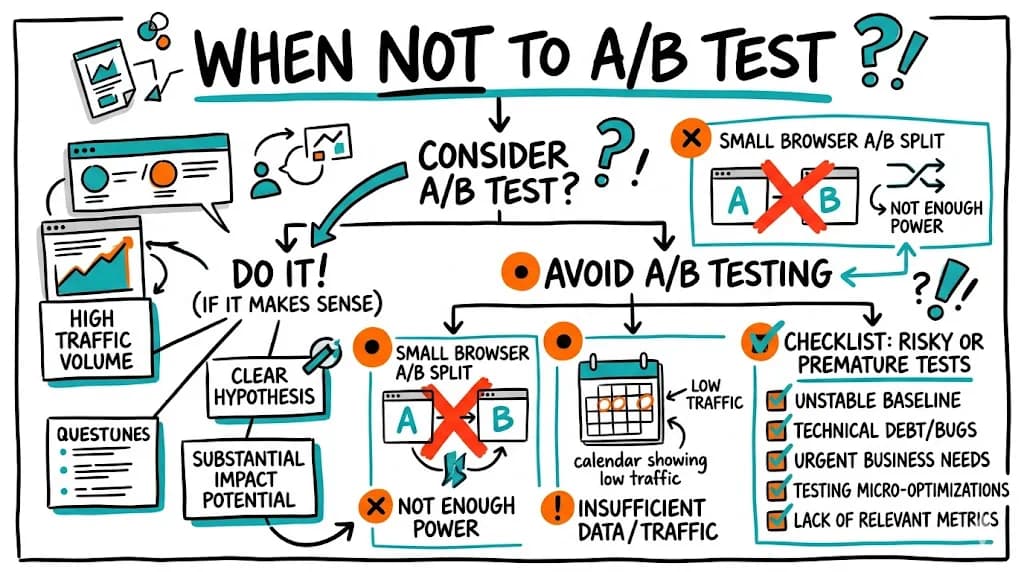 When NOT to A/B Test: Decision Framework featured image